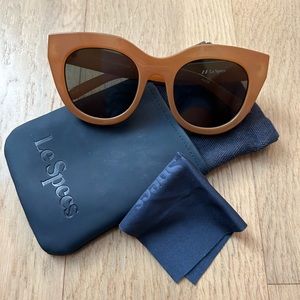 Le Specs Air Heart Brown/Gold Cat-eye